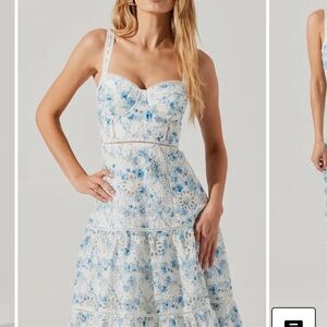 Pellagia Eyelet Embroidery A-Line Dress